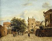 Jan van der Heyden View of a Small Town Square oil painting picture wholesale